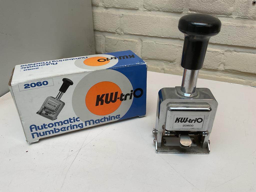 KW-trio Automatische Nummerstempel 20600, Ophalen, Zo goed als nieuw