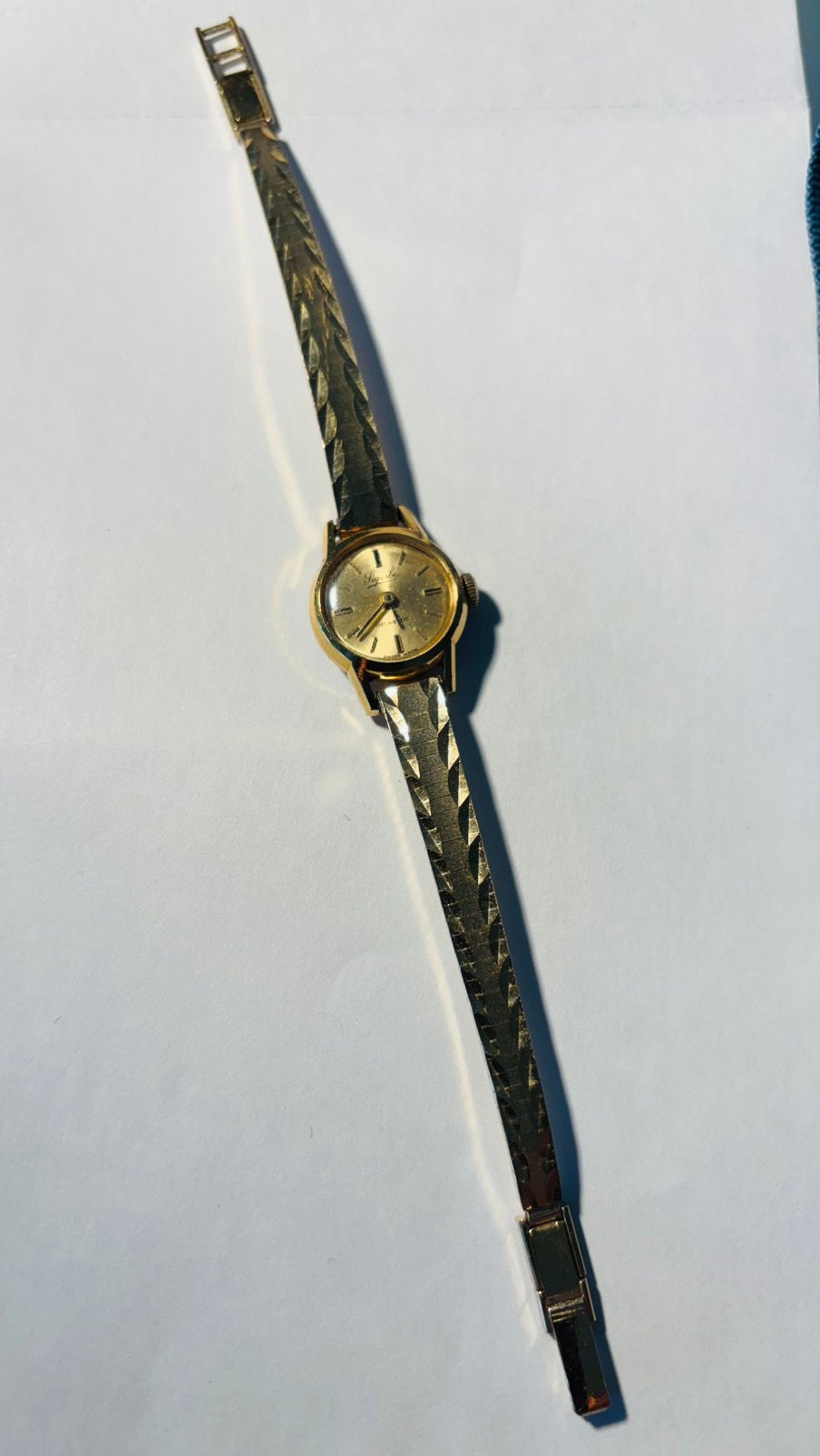 Goud kleurig dameshorloge Marcellino Watch Co, Verzenden, Zo goed als nieuw