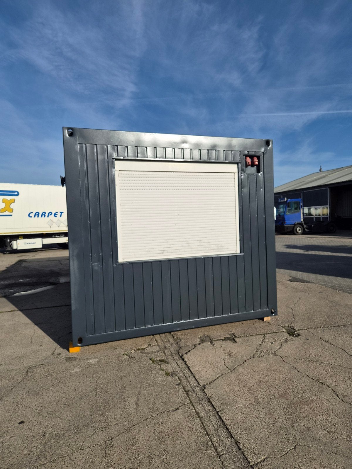 Kantoorunit 6x3m - geisoleerd, dubbel glas, rolluik, Ophalen of Verzenden