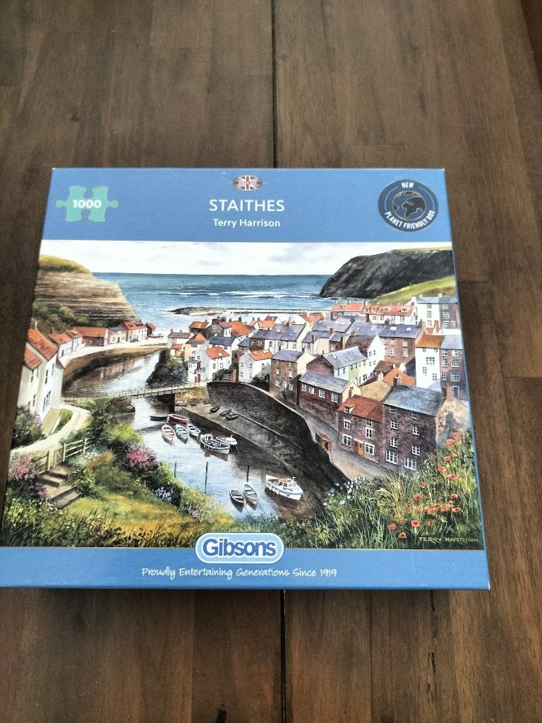 Gibson puzzel Staithes, Ophalen of Verzenden, 500 t/m 1500 stukjes, Zo goed als nieuw, Legpuzzel