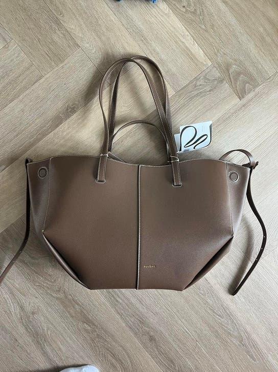Polene hand- en schoudertas - Nieuw met prijskaartje, Ophalen of Verzenden, Nieuw, Bruin, Handtas