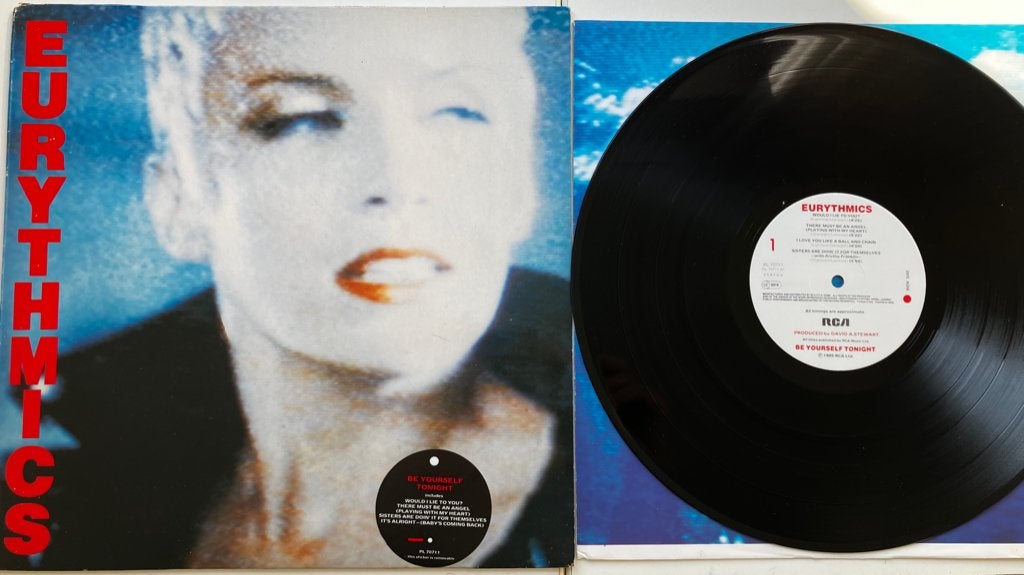 EU2 Eurythmics Be yourself  tonight ITALY85 €7,50, Cd's en Dvd's, LP, Ophalen of Verzenden, Zo goed als nieuw, Inclusief binnenhoes