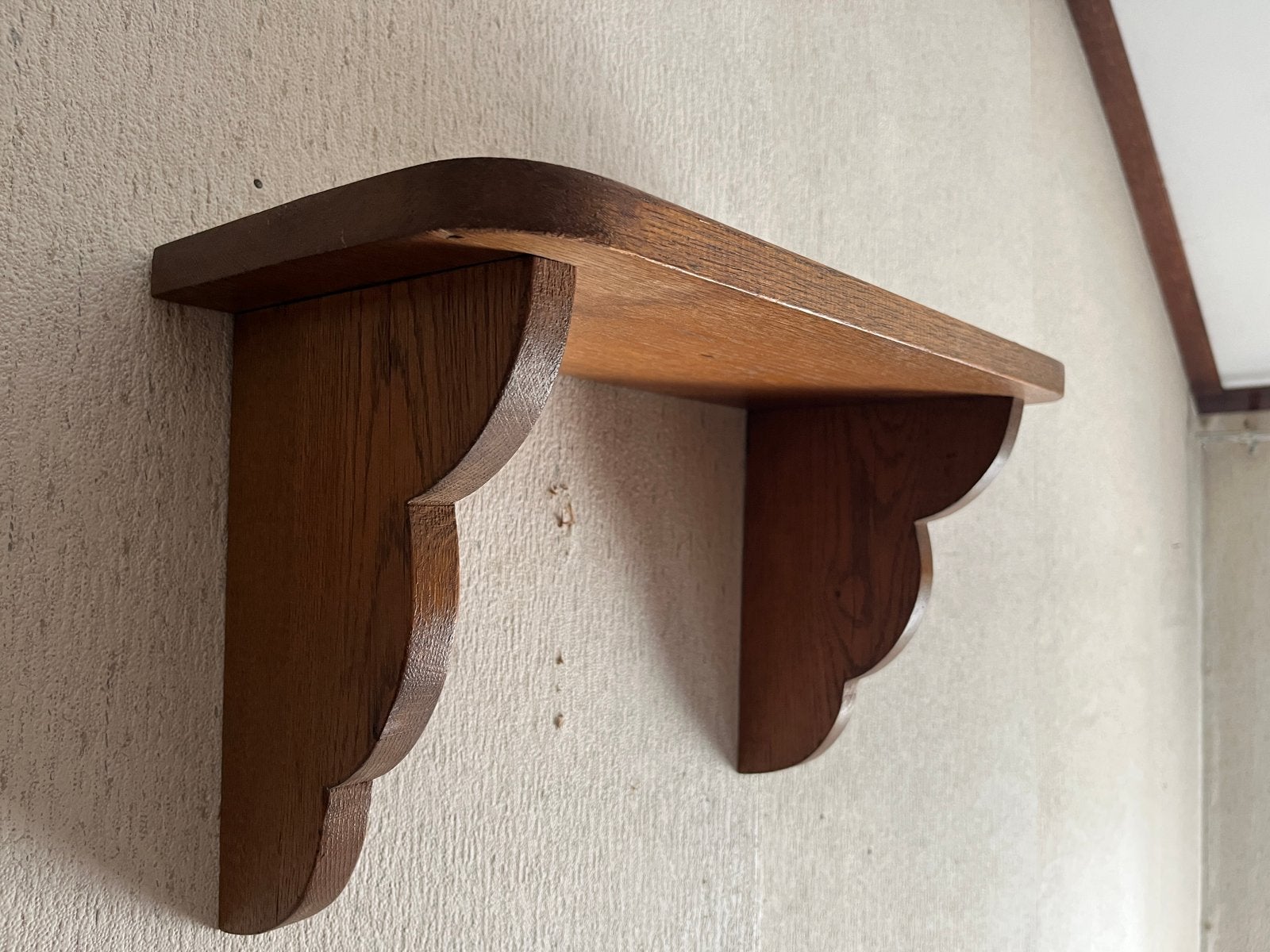 Houten wandplank boekenplank Antiek, Ophalen, Gebruikt