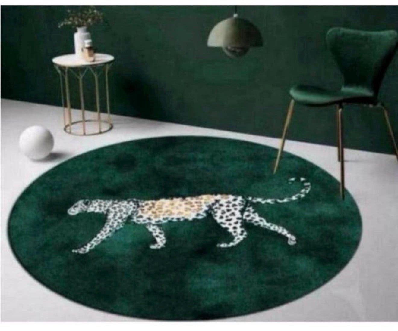 Groot vloerkleed set Luipaard 160 x 120 rond 80 kleed tapijt, P, 100 tot 150 cm, P, P