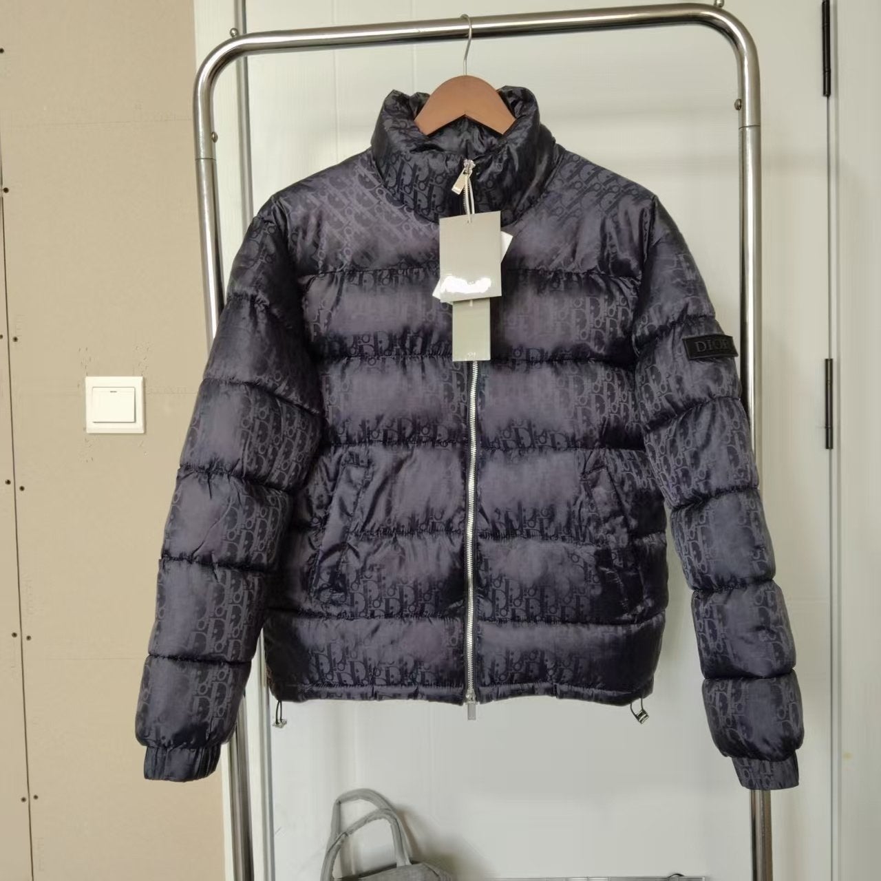 Dior Monogram Puffer Jacket, Ophalen of Verzenden, Nieuw, Maat 38/40 (M), Blauw