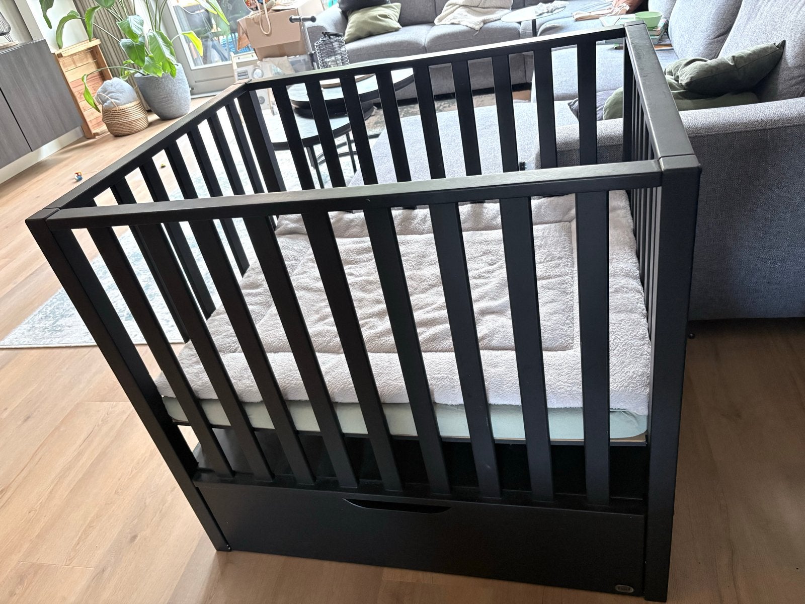 Twf box bas met lade, boxmatras en boxkleed, Kinderen en Baby's, Ophalen, Gebruikt, Vierkant, Boxkleed