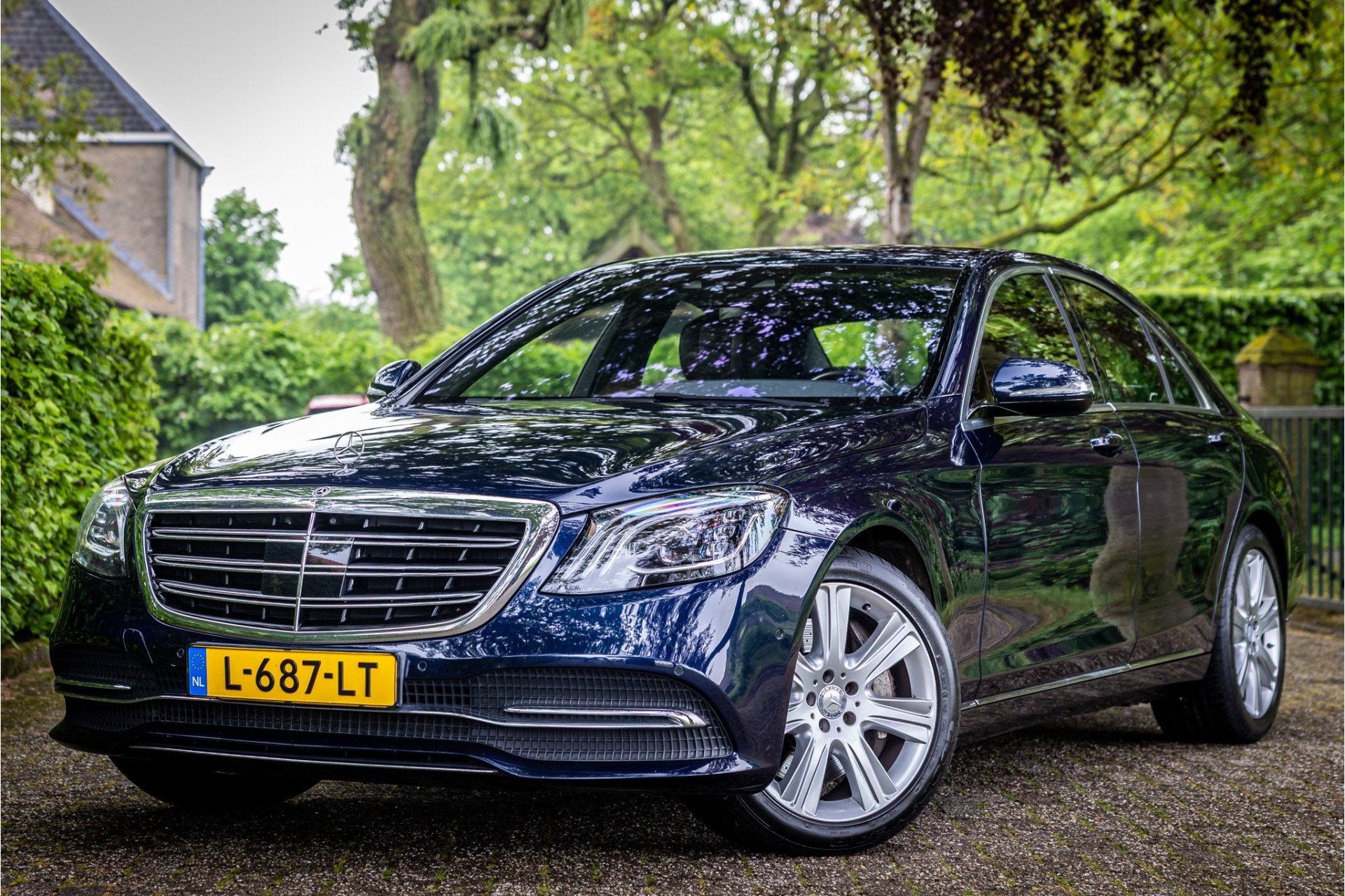 Mercedes-Benz S-Klasse 500 Hybride Massage Burmester Stoelve, Auto's, Automaat, Gebruikt, Euro 6, Blauw