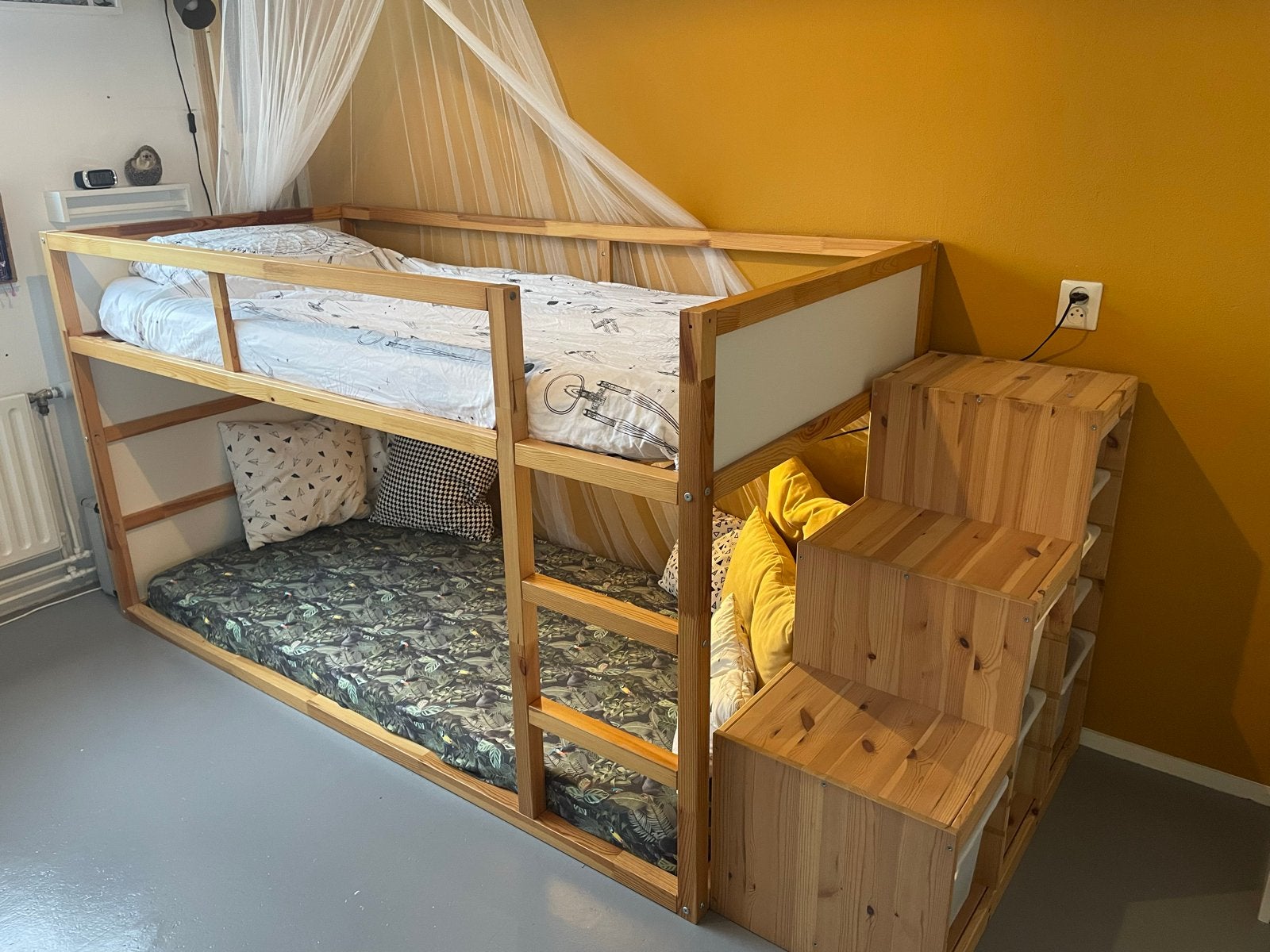 IKEA Kura halfhoogslaper met Trofast opberger, Ophalen, Gebruikt, 90 cm, Eenpersoons