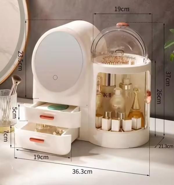 Make up organizer - Opbergdoos Grote cosmetica-opbergdo, Ophalen of Verzenden, Nieuw, Wit, Gehele gezicht