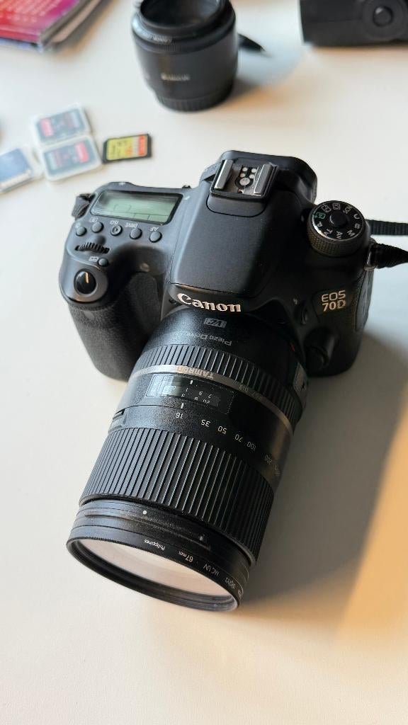 Canon EOS70D spiegelreflexcamera met extra Flitser, 20 Megapixel, Gebruikt, Spiegelreflex, Canon