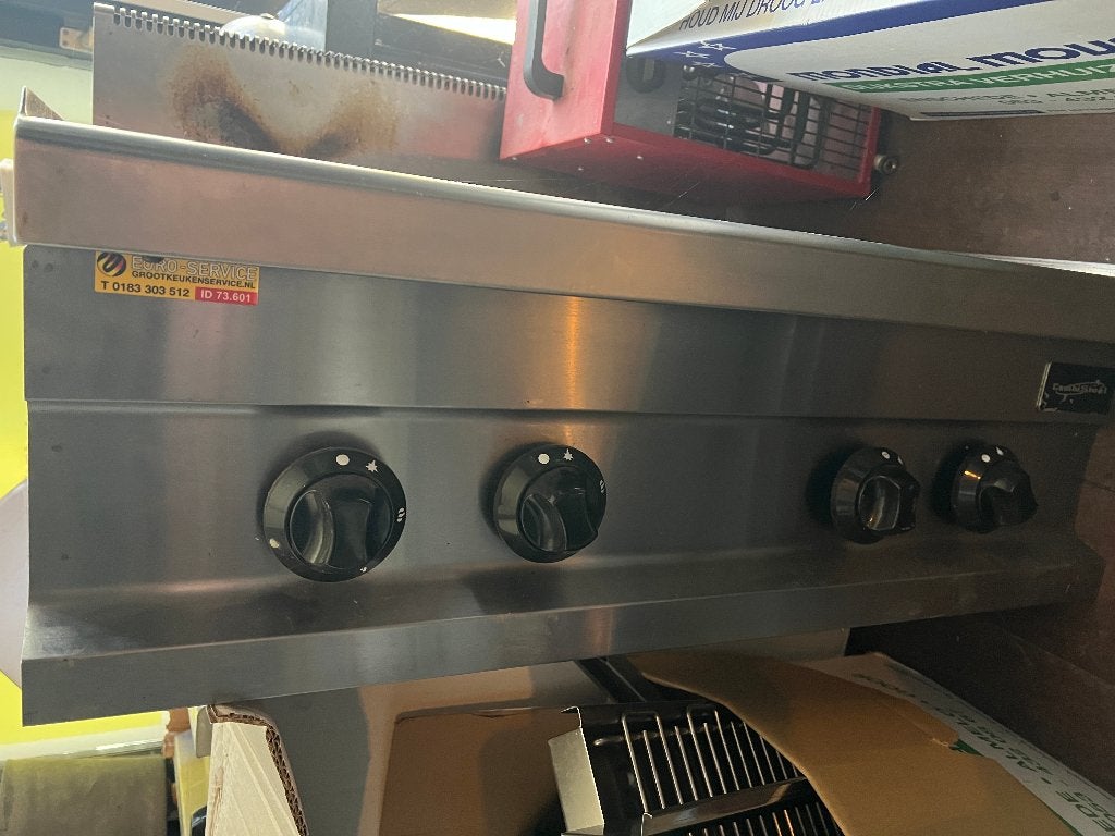 Combisteel gasfornuis 4 pits, Ophalen, Gebruikt, Minder dan 85 cm, 4 kookzones
