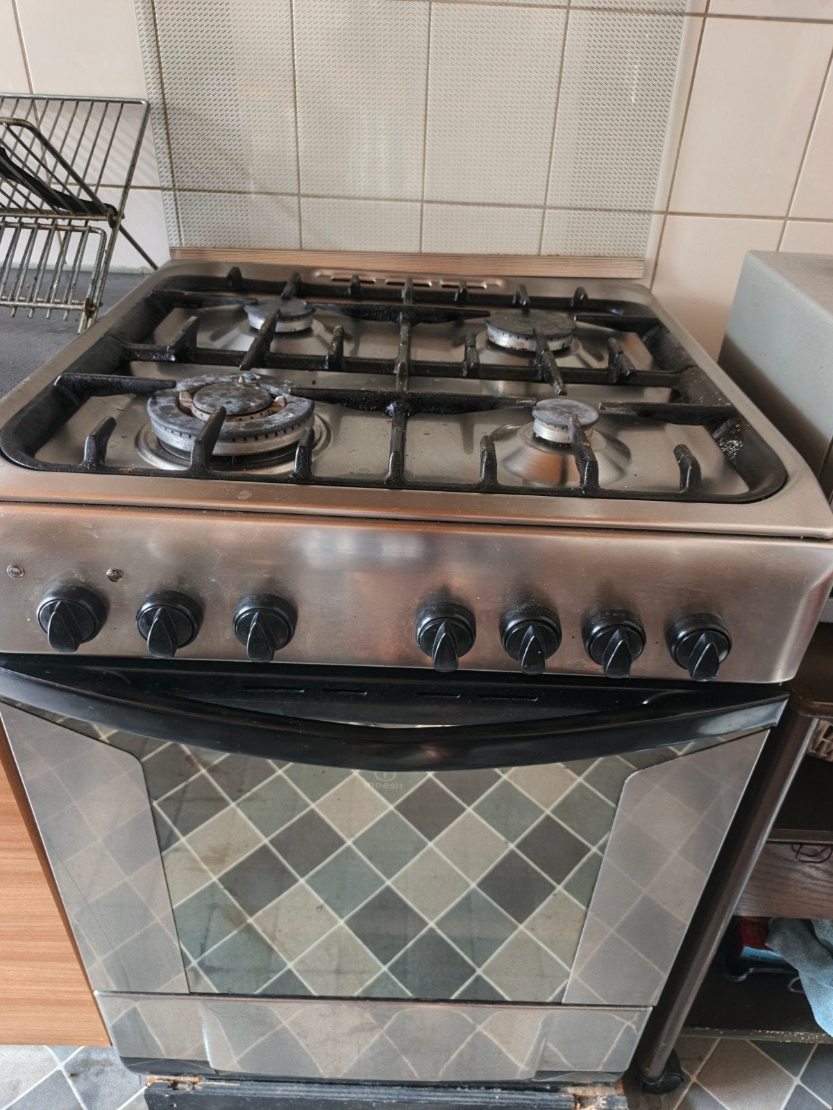 gasfornuis met oven 60cm, Ophalen, 4 kookzones, Gas, Vrijstaand