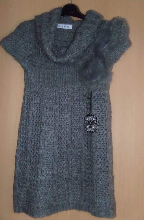 NIEUW: Mooie grijze tuniek maat 38 met col, Ophalen of Verzenden, Nieuw, Maat 38/40 (M), Grijs