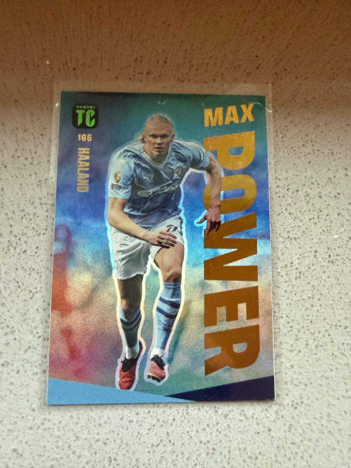 Erling Haaland Max Power Voetbalkaart Panini Top Class, Ophalen of Verzenden, Zo goed als nieuw, Buitenlandse clubs, Spelerskaart