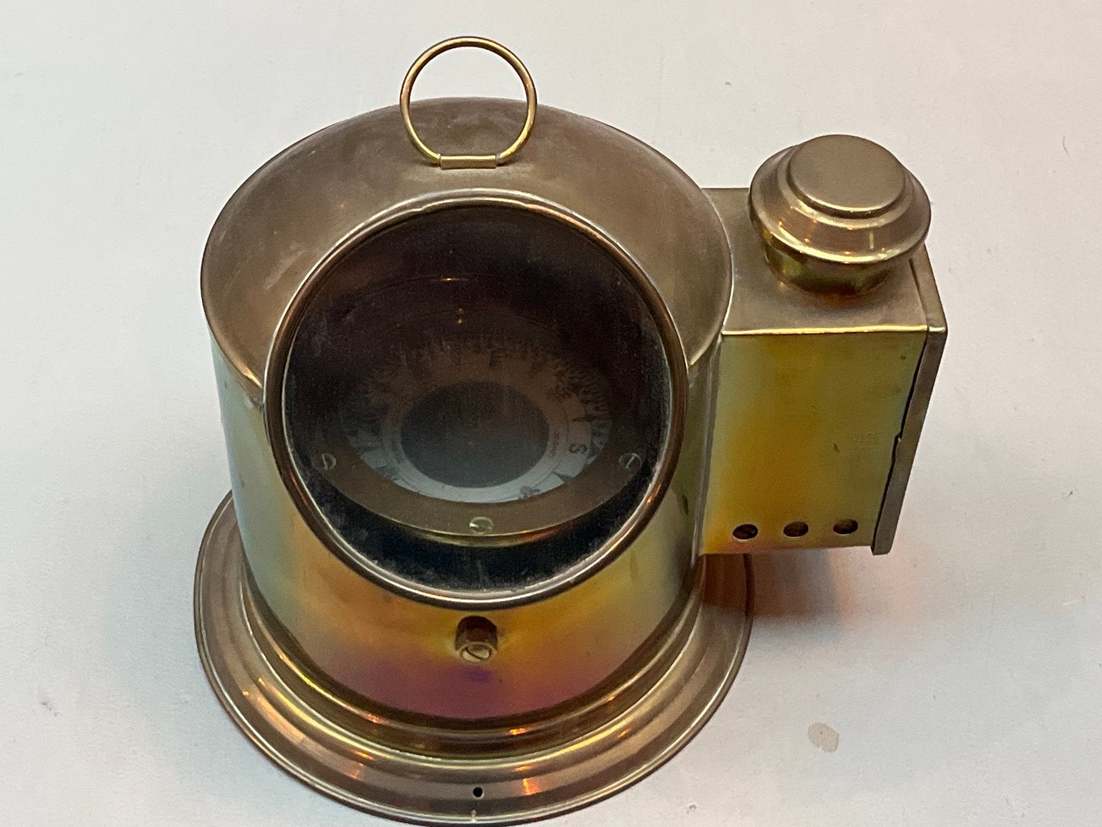 Antiek Scheepskompas met olielamp - Coubro & Scrutton Ltd, Ophalen of Verzenden