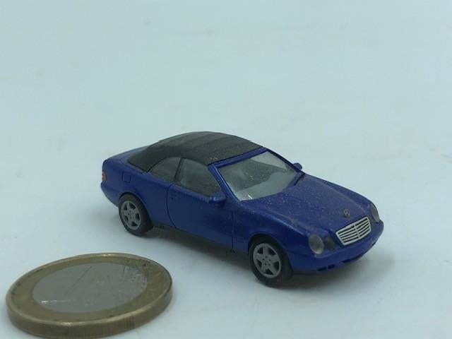 Mercedes CLK Blauw, Herpa, Hobby en Vrije tijd, Modelauto's | 1:87, Ophalen of Verzenden, Gebruikt, Auto, Herpa