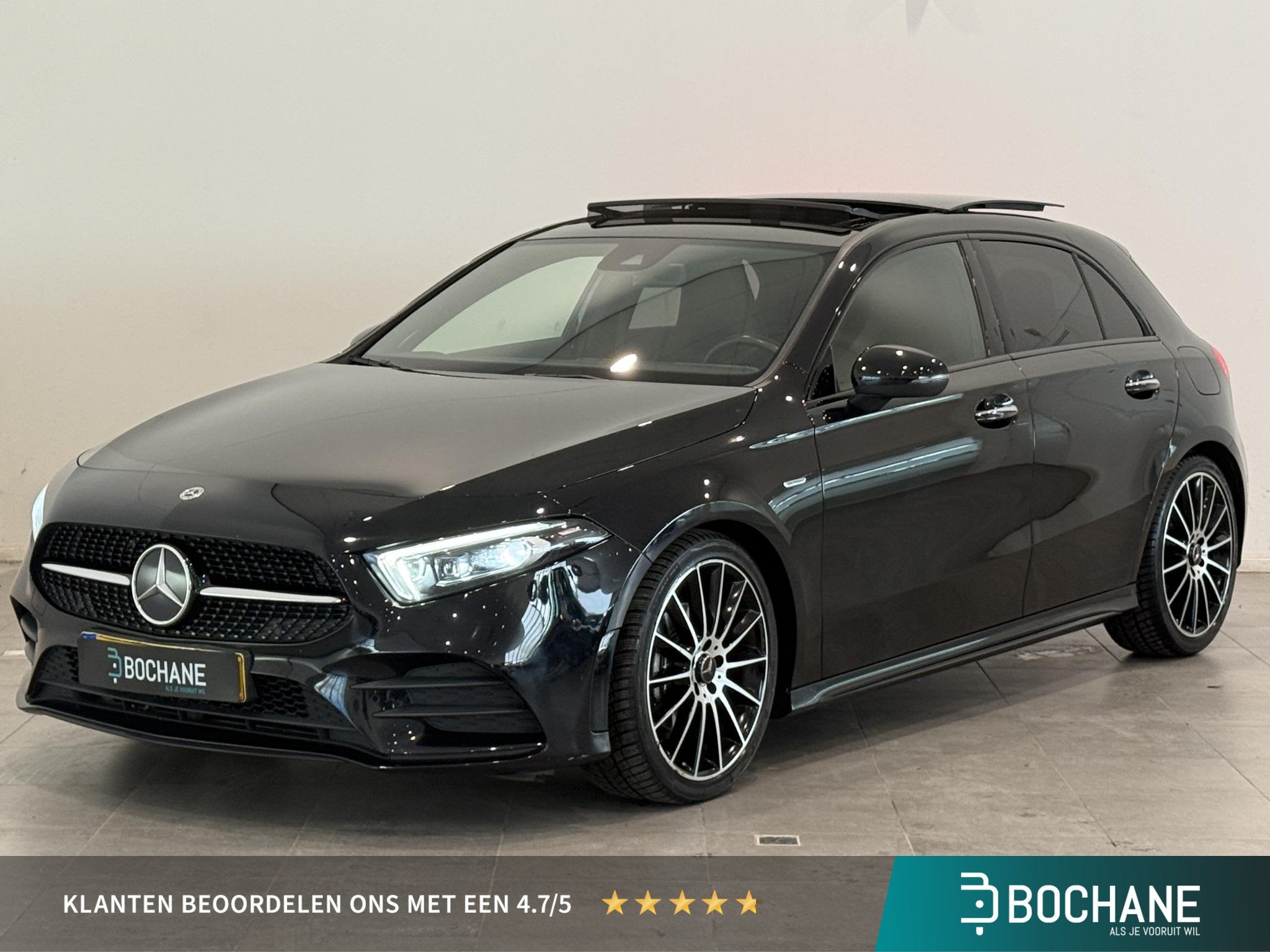 Mercedes-Benz A-klasse 200 Business Solution AMG | Matrix LE, Gebruikt, 4 cilinders, Met garantie (alle), Leder en Stof
