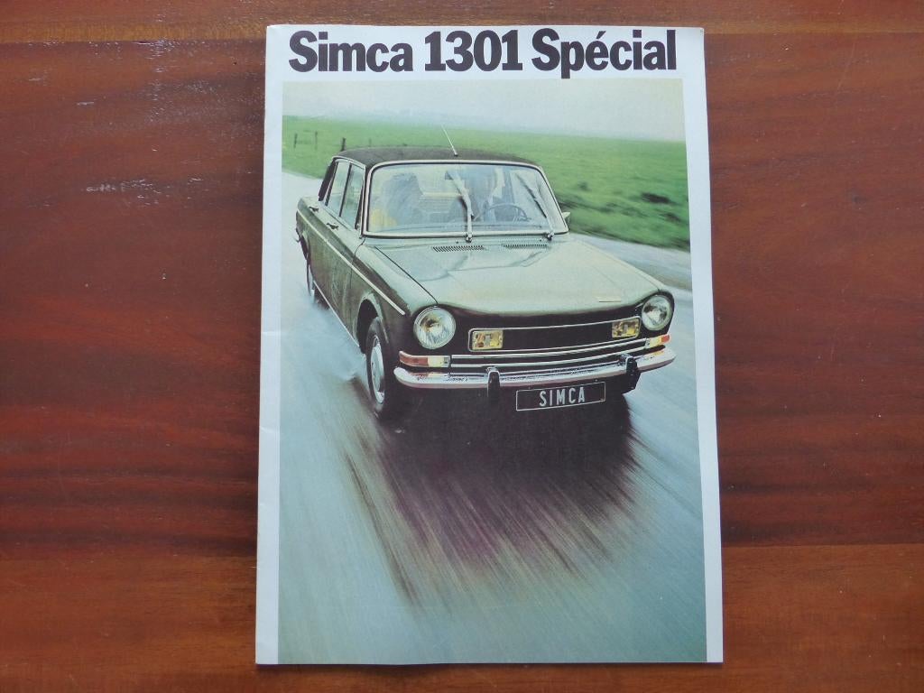 Simca 1301 Spécial 1973 brochure Berline en Tourist, Verzenden, Zo goed als nieuw, Overige merken
