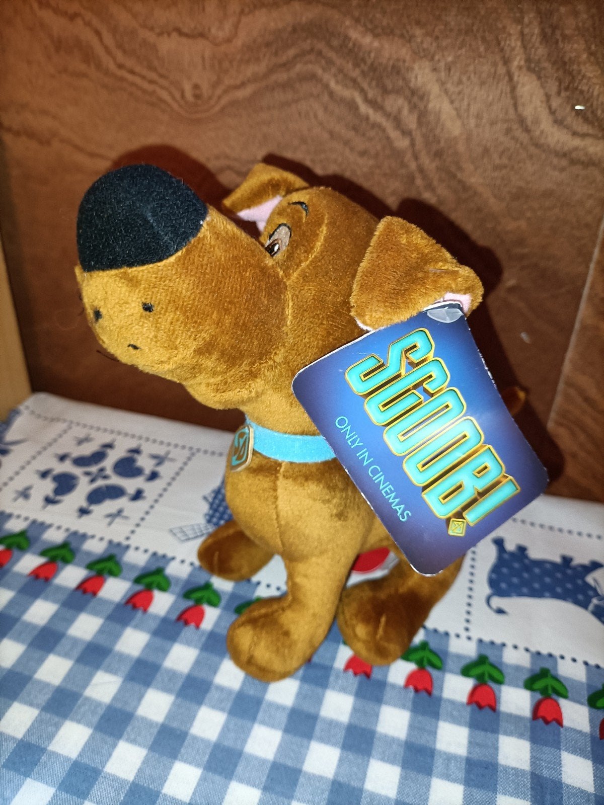 Scooby Doo knuffel met kaartje 20 cm groot, Ophalen of Verzenden, Zo goed als nieuw, Overige typen