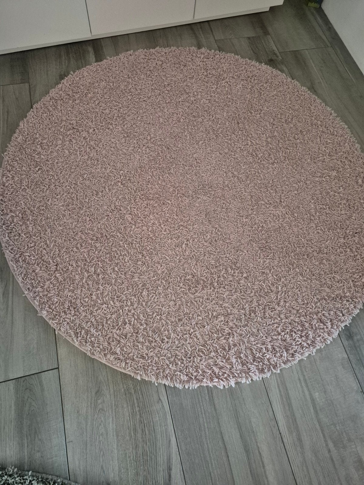 Rond roze vloerkleed, Ophalen, Rond, Zo goed als nieuw, 100 tot 150 cm