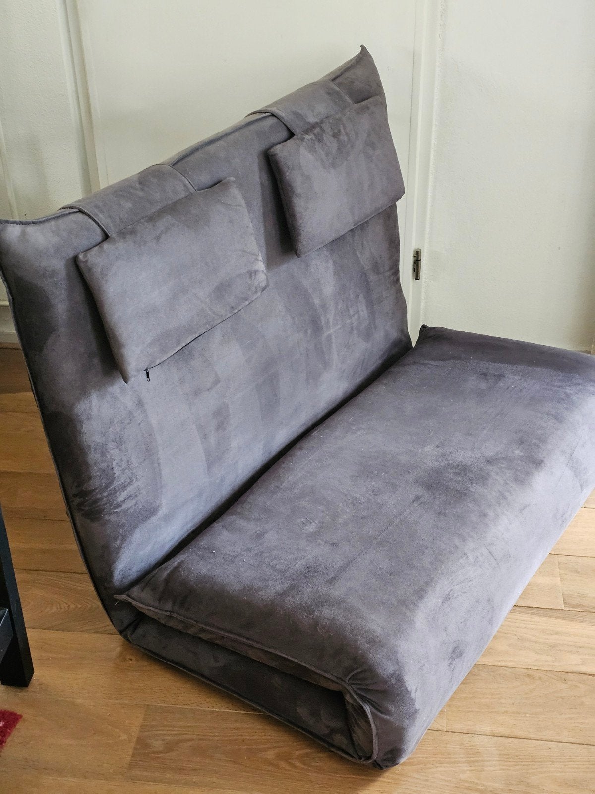 Flomo by Arto Vloerloungebank / Logeerbed Antraciet, Ophalen, Zo goed als nieuw, Eenpersoons, Minder dan 150 cm