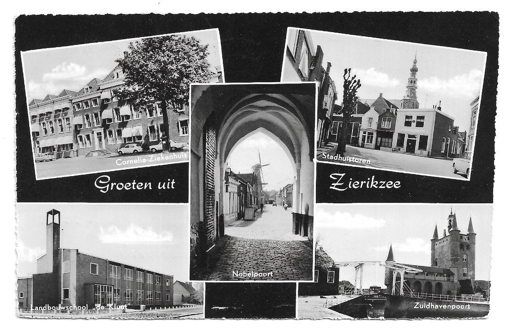 AK Zierikzee - Groeten uit.... Cornelia Ziekenhuis, Ophalen of Verzenden, 1960 tot 1980, Zeeland