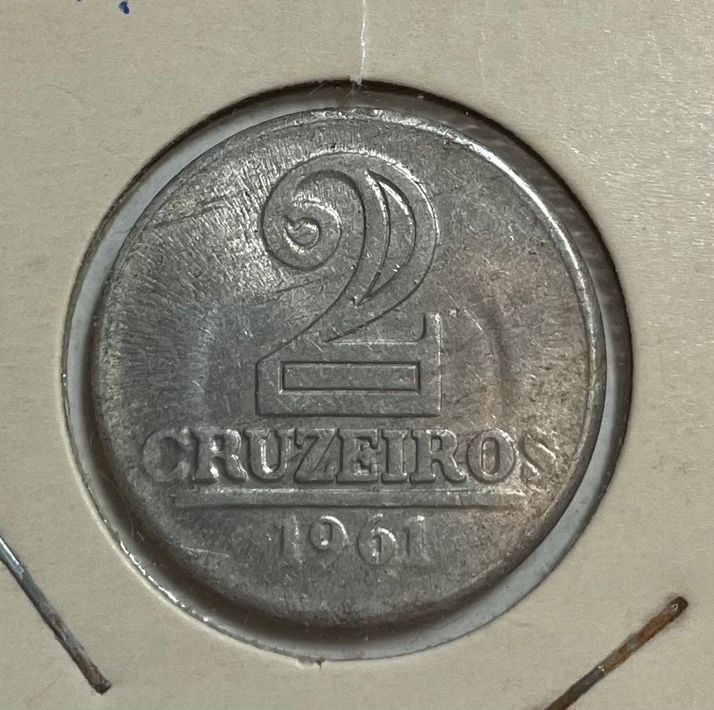 2 cruzeiros Brazilië 1961, Postzegels en Munten, Munten | Amerika, Ophalen of Verzenden, Zuid-Amerika