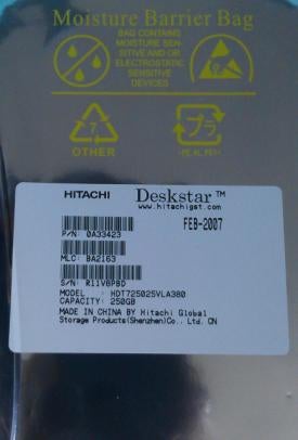 Harddisk Hitachi Deskstar HDT725025VLA380., Intern, Nieuw, Ophalen of Verzenden, Desktop