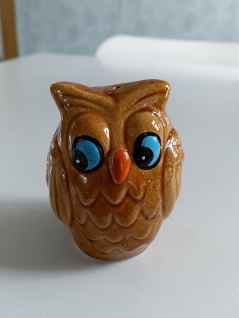 Vintage zoutpotje uil, Huis en Inrichting, Keuken | Servies, Ophalen of Verzenden, Glas, Overige stijlen