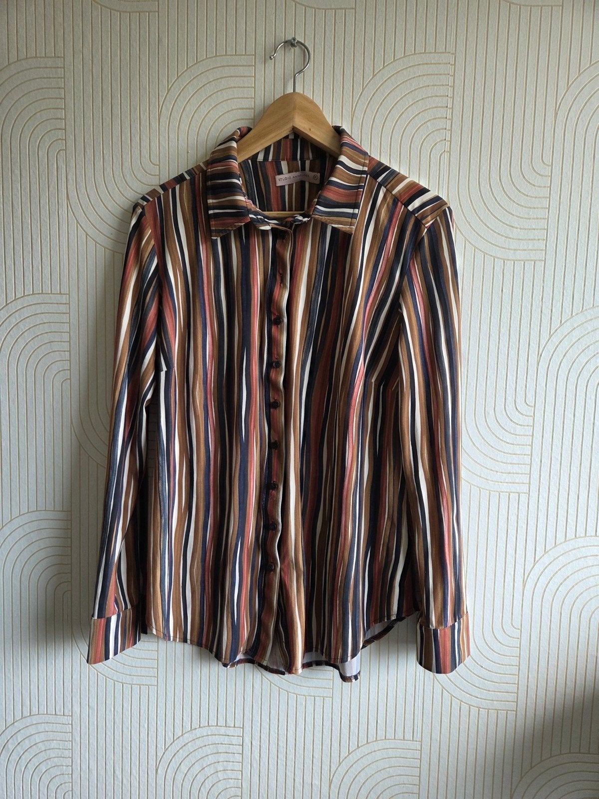 Studio Anneloes blouse met streepjesprint - Maat XL, Info@studioanneloes.nl, Studio Anneloes, Maat 46/48 (XL) of groter, Zo goed als nieuw