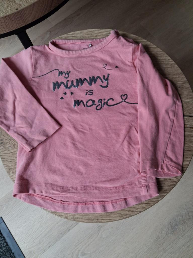 Prenatal roze longsleeve 'My Mummy is Magic' met drukknopen, Kinderen en Baby's, Kinderkleding | Maat 92, Gebruikt, Meisje, Ophalen of Verzenden