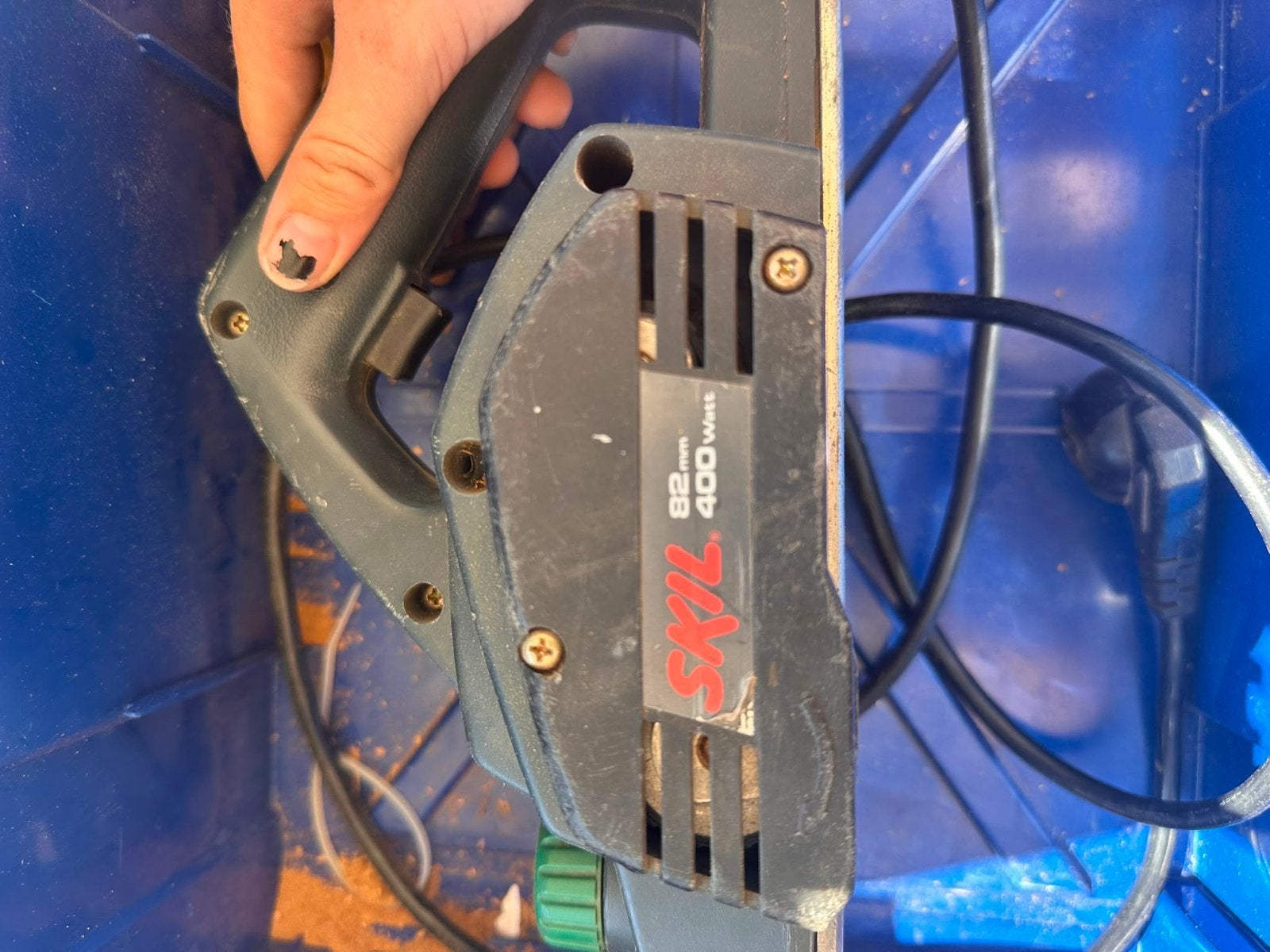 Skil elektrische schaaf 400W, Doe-het-zelf en Verbouw, Schaafmachines, Ophalen of Verzenden, Gebruikt, Elektrisch