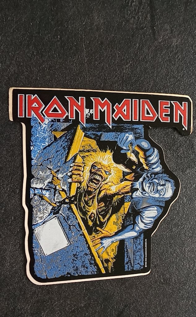Iron Maiden mooie 1990 no prayer for the dying sticker st16, Ophalen of Verzenden, Nieuw, Overige typen
