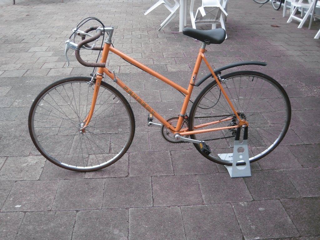 te koop retro dames racefiets merk peugeot, Gebruikt, 10 tot 15 versnellingen, Velgrem, Dames