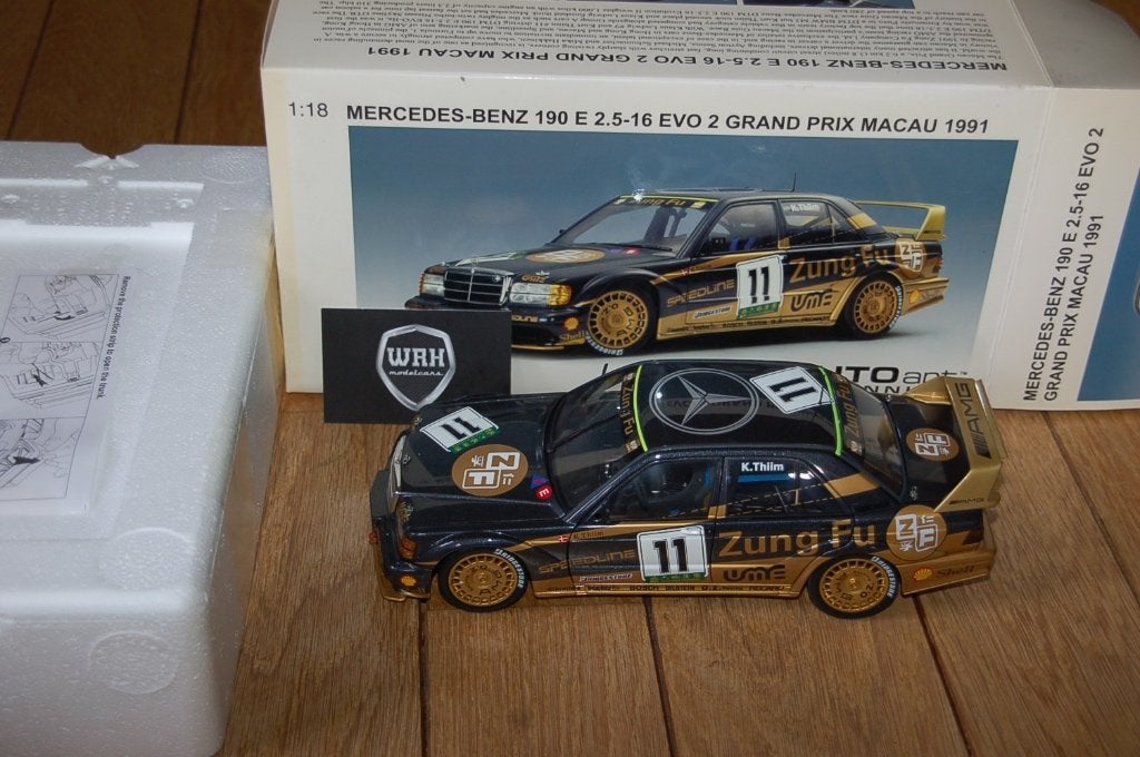 1:18 MERCEDES 190 MACAU #11 DTM Autoart 89134 WRH, Hobby en Vrije tijd, Verzenden, Zo goed als nieuw, Auto, Autoart
