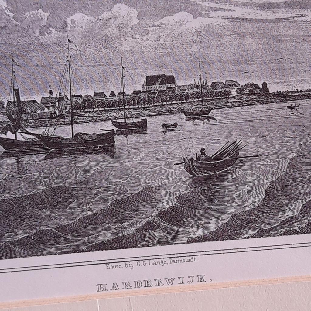 Dubbelzijdige Antieke Prent Havens Harderwijk en Elburg, Verzenden