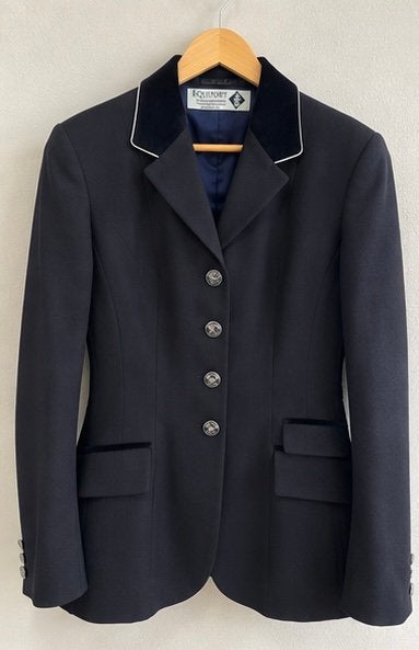 Equiport dames wedstrijdjasje / rijjasje 100% wol – maat 14L, Dieren en Toebehoren, Blauw, Ophalen of Verzenden, Dames, Bovenkleding