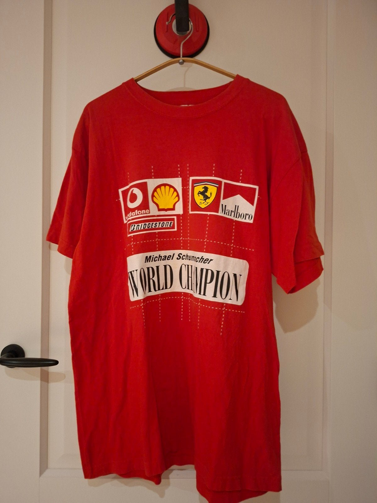 Vintage Ferrari Michael Schumacher World Champion T-shirt, Verzenden, Maat 56/58 (XL), Stedman Classic, Gedragen