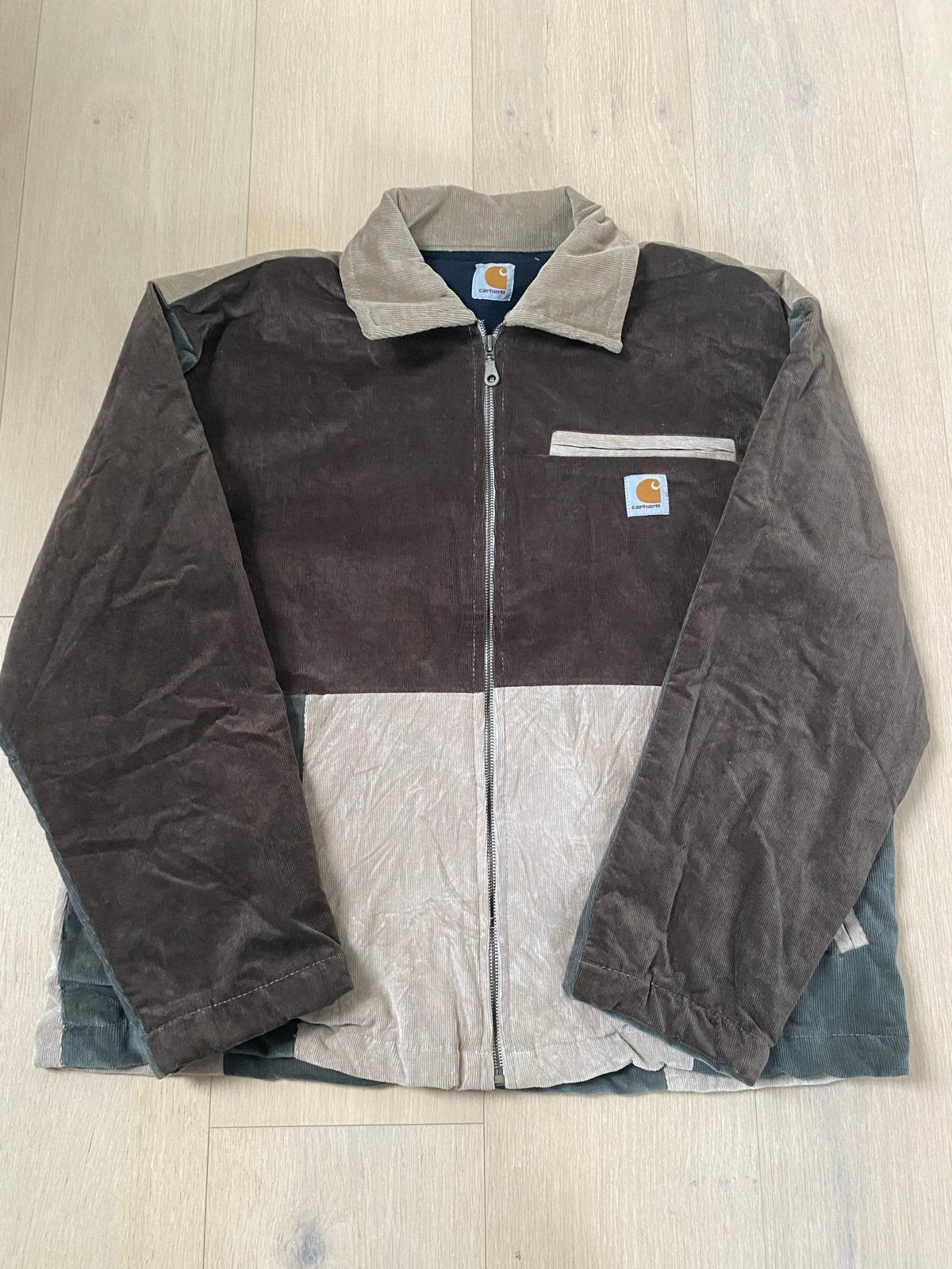 Carhartt Corduroy Jas - Bruin, Beige, Groen, Ophalen of Verzenden, Zo goed als nieuw, Maat 46 (S) of kleiner, Bruin
