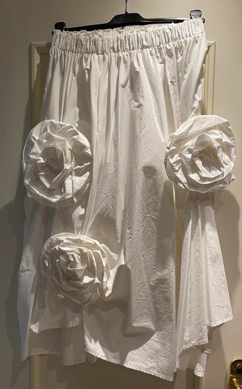 Rundholz rok in wit, Verzenden, Wit, Maat 46/48 (XL) of groter, Onder de knie
