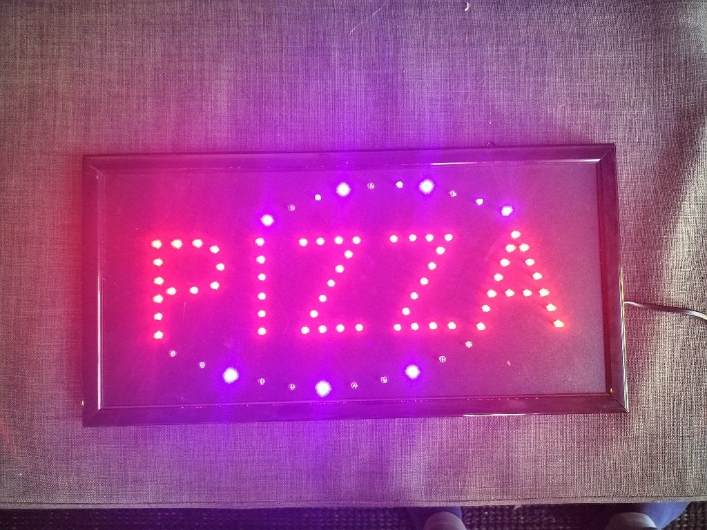 Pizza LED Neon Sign – Decoratie, Ophalen, 48 cm, 24 cm, Decoratieobject