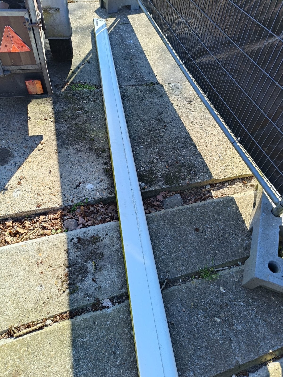 Camper zonnescherm Wit 3.5 meter, Ophalen of Verzenden, Gebruikt