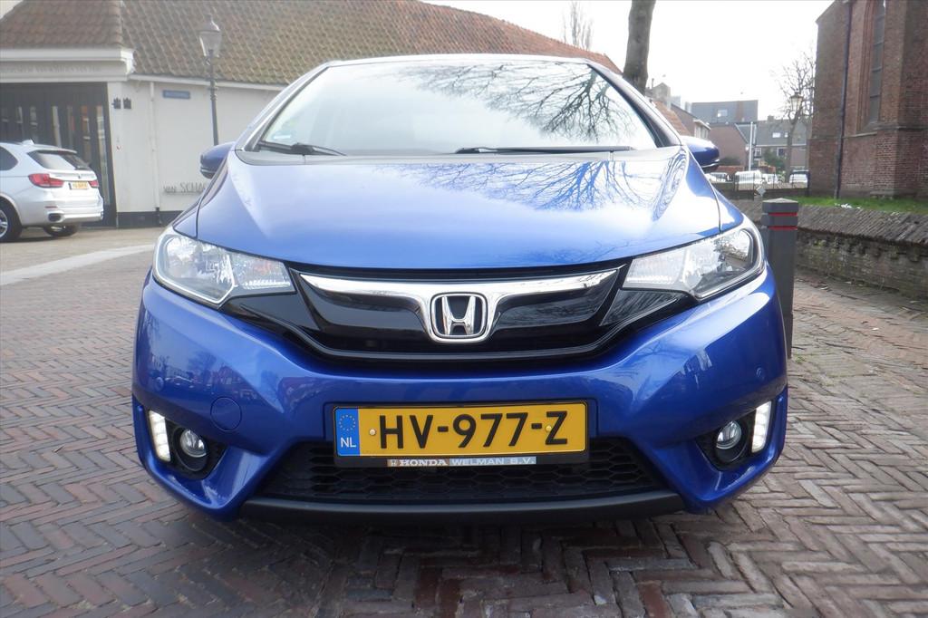 Honda Jazz 1.4 i-VTEC CVT 100pk Elegance-67.000 KM -PDC-TREK, Auto's, 12 maanden, Gebruikt, 4 cilinders, Blauw