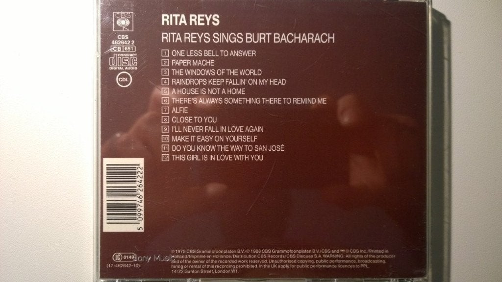 Rita Reys - Sings Burt Bacharach, Ophalen of Verzenden, Zo goed als nieuw, Jazz, Album