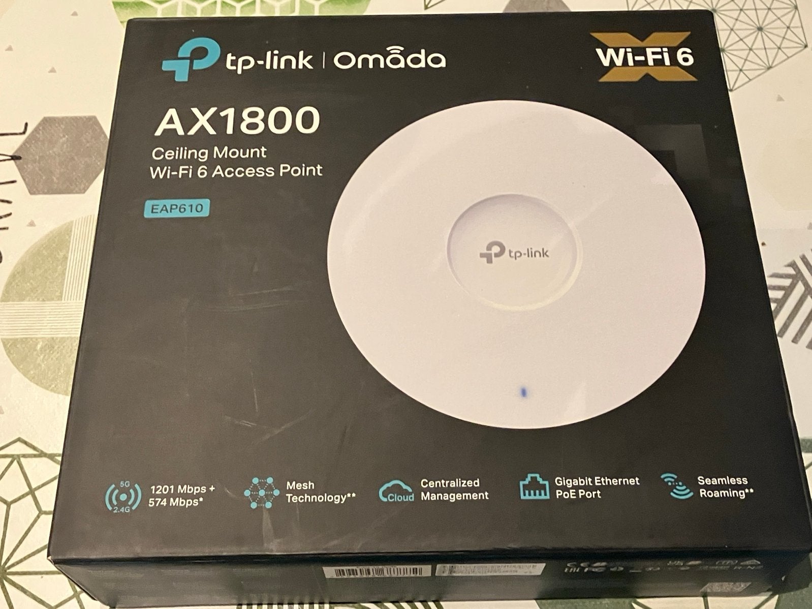 TP-Link Omada EAP610 AX1800 Wi-Fi 6 Access Point, Computers en Software, Accesspoints, Ophalen of Verzenden, Zo goed als nieuw