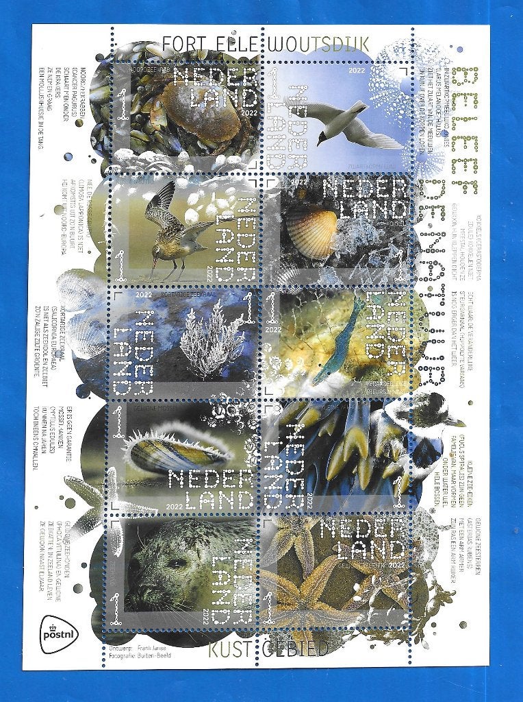 Beleef de Natuur 2022 - Fort Ellewoutsdijk (postzegelvel), Postzegels en Munten, Verzenden, Na 1940, Postfris