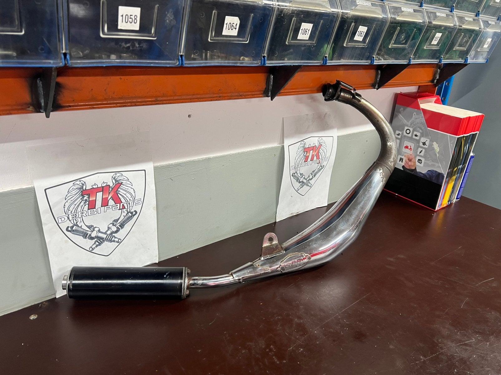 Derbi/aprilia scr corse 50/70 onderlangs, Gebruikt, Scr corse 50/70 chrome onderlangs, Uitlaat, Derbi/aprilia