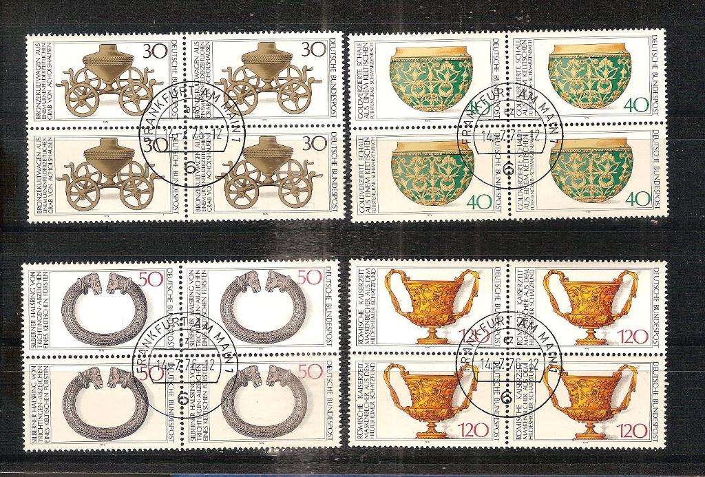 BRD 897-900 blok van 4, Ophalen of Verzenden, BRD, Gestempeld