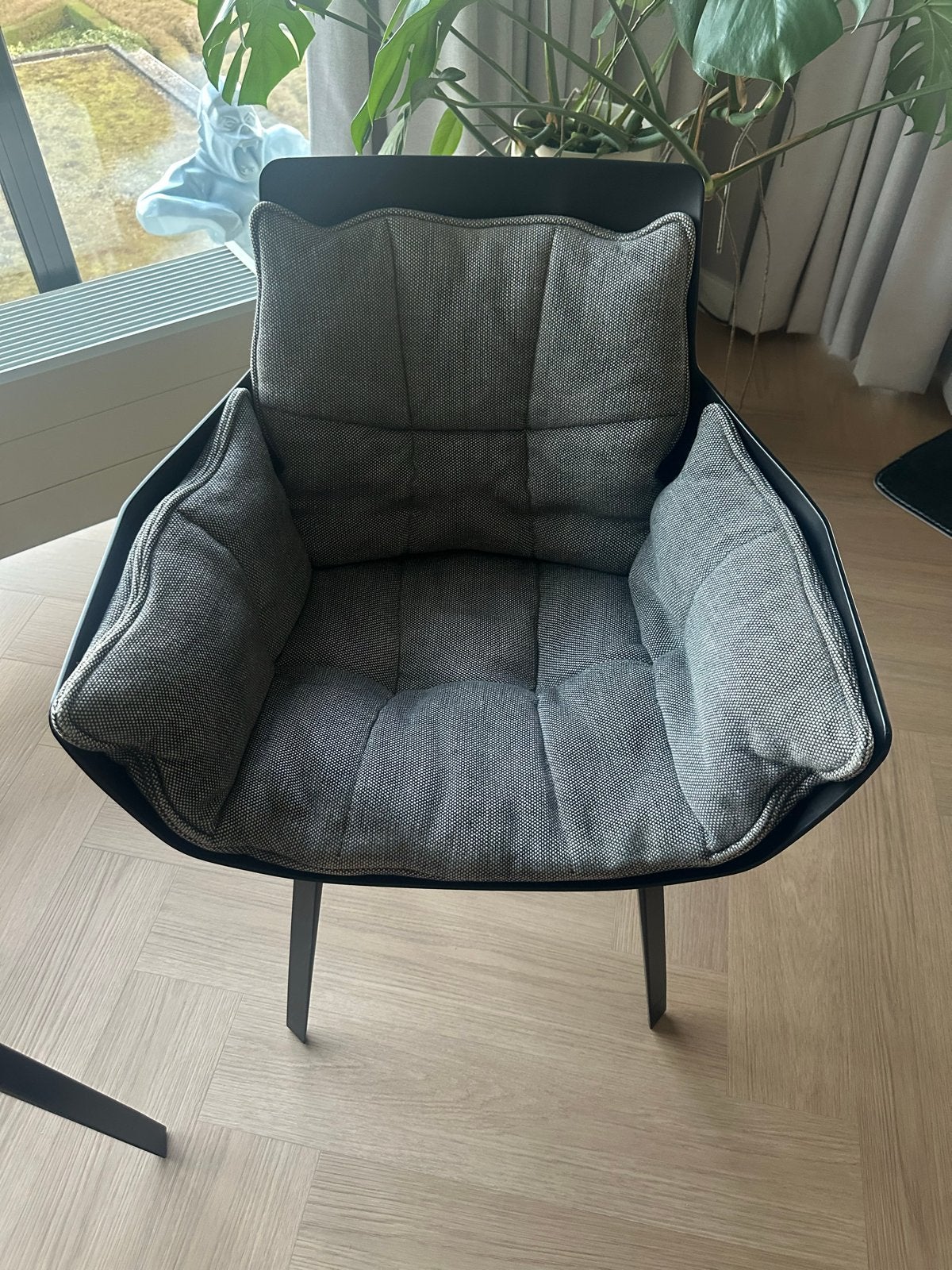 B&B Italia Husk Kussens Grijs - Set van 6, Gebruikt, Ophalen of Verzenden, Vijf, Zes of meer stoelen, Stof