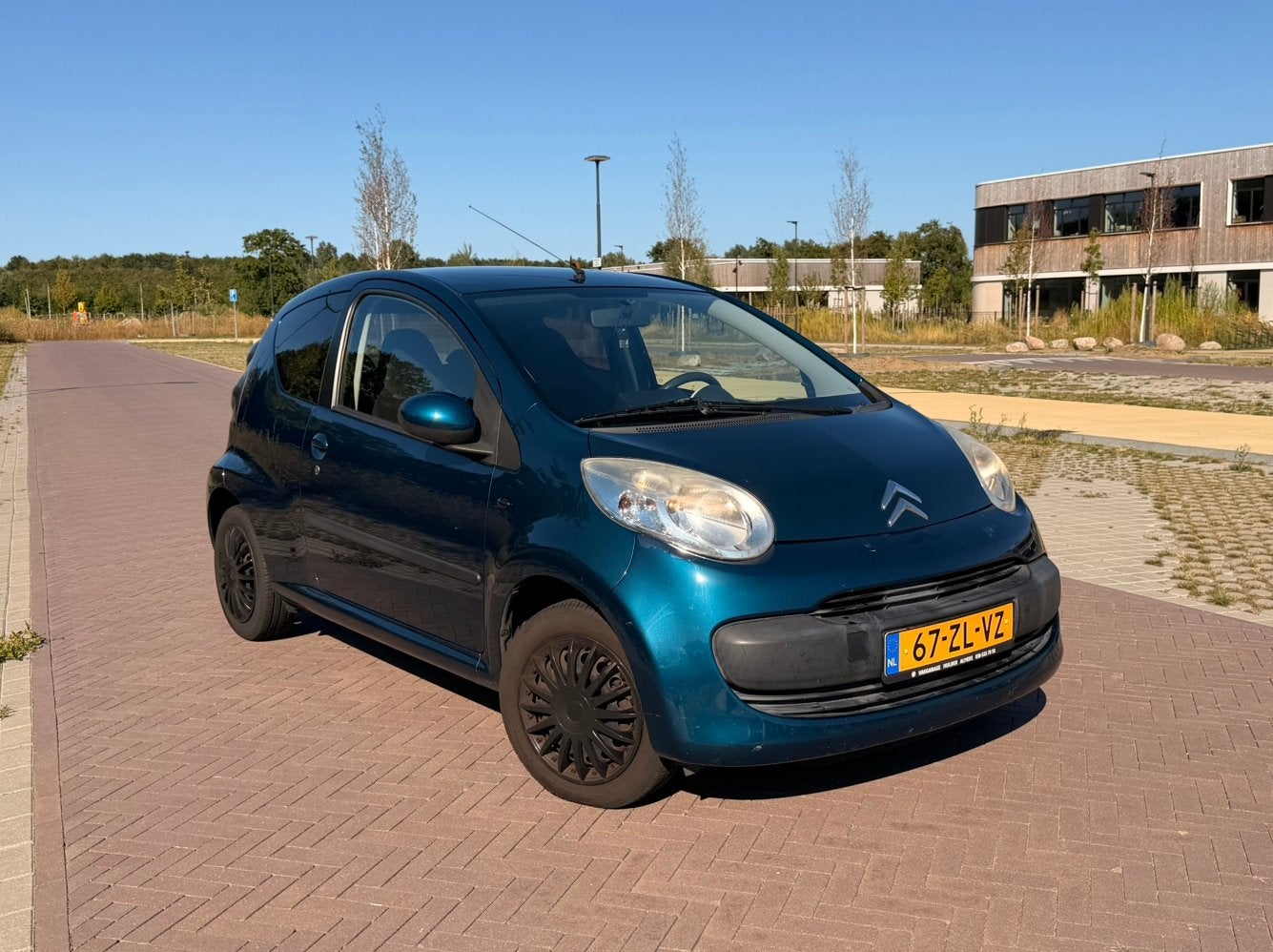 Citroën C1 1.0 3-DRS 2008 Blauw N.A.P.  (NIEUWE APK), Auto's, Voorwielaandrijving, Stof, C1, 68 pk